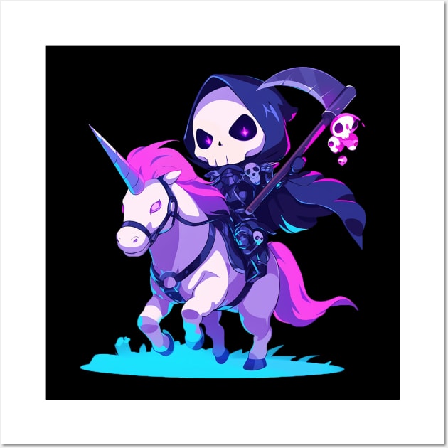 reaper ride unicorn Wall Art by StevenBag